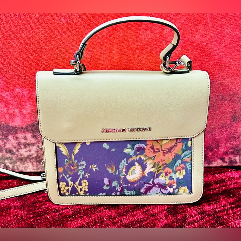 Adrienne Vittadini Handbag Floral
Collection Beige